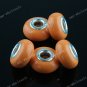 Wholesale Polymer Clay Big Hole European Charm Beads Findings Fit Bracelet 5mm