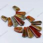 NATURAL PICASSO JASPER GEMSTONE PENDANT BEADS SET 7PCS