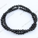 4MM BLACK ONYX AGATE GEMSTONE BALL LOOSE BEADS 1 STRAND