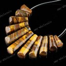 TIGER'S EYE GEMSTONE STICK PENDANT BEADS LOOSE SET NEW