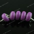 20X Voilet  POLYMER CLAY EUROPEAN BIG HOLE CHARM BEADS FINDINGS WHOLESALE