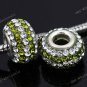 CZECH CRYSTAL 925 SILVER SPACER CHARM BEAD BIG HOLE BEADS