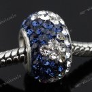 Czech Crystal 925 Sterling Silver European Charm Bead Fit Bracelet 1x