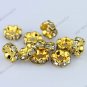 WHOLESALE 3X6mm Clear Crystal Spacer Gold Loose Beads Findings 50pcs
