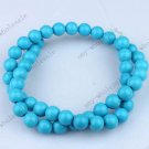 8MM BLUE TURQUOISE HOWLITE GEMSTONE LOOSE BEADS 15.5"