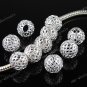 20PCS SILVER MESH NET BALL CHARM BEADS FIT LOOSE BEADS