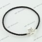 100PCS HANDMADE BLACK LEATHER CHARM BRACELET FIT BEADS 19CM