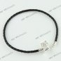 20PCS WHOLESALE HANDMADE BLACK LEATHER CHARM BRACELET FIT BEADS 19CM
