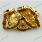 50x Golden Crystal Spacer Gold Loose Beads Wholesale