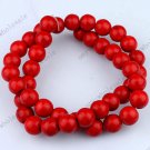 10MM TURQUOISE HOWLITE GEMSTONE LOOSE BEAD STRAND 15.5"