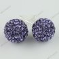 Christmas Gift Rhinestone Crystal Fashion Stud Earring 10 MM 9Colors