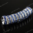 50x Light Blue Crystal Spacer Beads Jewelry Findings