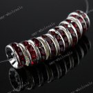 50x Deep Red Crystal Spacer Beads Wholesale Findings