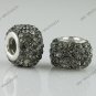 1X Gennine Czech Crystal 925 Sterling Silver Findings Square Charm Beads