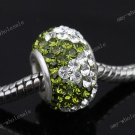 925 SILVER CZECH CRYSTAL CHARMS BEAD FIT BRACELET