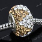 TRUE 925 SILVER CZECH CRYSTAL CHARM LOOSE BEAD