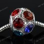 10x Lots Multicolor Crystal European Spacer Loose Beads Findings Fit Bracelet