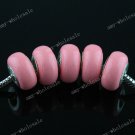 200X PINK  POLYMER CLAY EUROPEAN BIG HOLE CHARM BEADS FINDINGS WHOLESALE