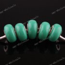 200X Green POLYMER CLAY EUROPEAN BIG HOLE CHARM BEADS FINDINGS WHOLESALE