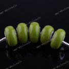 200X Olives POLYMER CLAY EUROPEAN BIG HOLE CHARM BEADS FINDINGS WHOLESALE