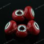 200X Red POLYMER CLAY EUROPEAN BIG HOLE CHARM BEADS FINDINGS WHOLESALE