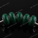 200X Deeo Green POLYMER CLAY EUROPEAN BIG HOLE CHARM BEADS FINDINGS WHOLESALE