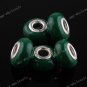 200X Deeo Green POLYMER CLAY EUROPEAN BIG HOLE CHARM BEADS FINDINGS WHOLESALE