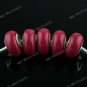 200X Magenta POLYMER CLAY EUROPEAN BIG HOLE CHARM BEADS FINDINGS WHOLESALE