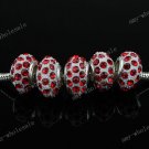 50X Red Crystal Resin Beads Wholesale lots Fit Bracelet
