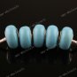 100X Ocean Blue POLYMER CLAY EUROPEAN BIG HOLE CHARM BEADS FINDINGS WHOLESALE