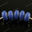 100X Sapphire Blue CLAY EUROPEAN BIG HOLE CHARM BEADS FINDINGS WHOLESALE