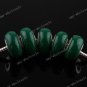 100X Deeo Green POLYMER CLAY EUROPEAN BIG HOLE CHARM BEADS FINDINGS WHOLESALE