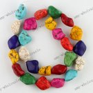 Mix Color Turquoise Gemstone Irregular Loose Beads  16"