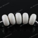 50X WHITE POLYMER CLAY EUROPEAN BIG HOLE CHARM BEADS FINDINGS WHOLESALE
