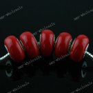 50X Red POLYMER CLAY EUROPEAN BIG HOLE CHARM BEADS FINDINGS WHOLESALE