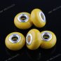 20X Golden POLYMER CLAY EUROPEAN BIG HOLE CHARM BEADS FINDINGS WHOLESALE