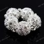 12mm Crystal Magnetic Silver Clasp Bead Jewelry Findings 5x