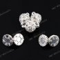 WHOLESALE 8MM CLEAR CRYSTAL SILVER MAGNETIC ROUND BALL CLASPS Beads Finding 100X