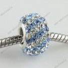 CZECH CRYSTAL 925 SILVER BIG HOLE BEAD FIT BRACELET