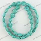 1 Strand Howlite Turquoise Gemstone Coin Beads 12mm