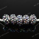50X Clear AB Crystal Resin Beads Wholesale Fit Bracelet