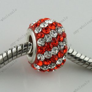 CZECH CRYSTAL 925 SILVER CHARM BEAD FIT BRACELET