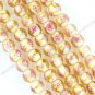 10MM LIGHT GOLDEN LAMPWORK GLASS ROUND LOOSE BEADS 12"
