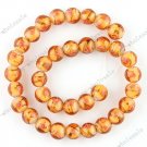 10MM LIGHT COFFEE LAMPWORK GLASS ROUND LOOSE BEADS 12"