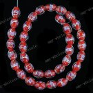 35PCS RED LAMPWORK GLASS RICE LOOSE BEADS FINDINGS