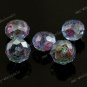 OCEAN BLUE Lampwork Glass Abacus Faceted Loose Beads