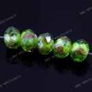 5pcs Green Lampwork Glass Charm Loose Bead Fit Bracelet