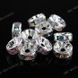 100x Clear AB Crystal Spacer European  Beads Findings 4X8mm WHOLESALE