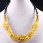 Natural Citrine Crystal beads Gemstone Necklace 19"L