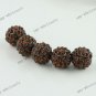 20X Coffee Round Ball Crystal Loose Spacer Beads Hip Hop Bracelet Findings 10mm